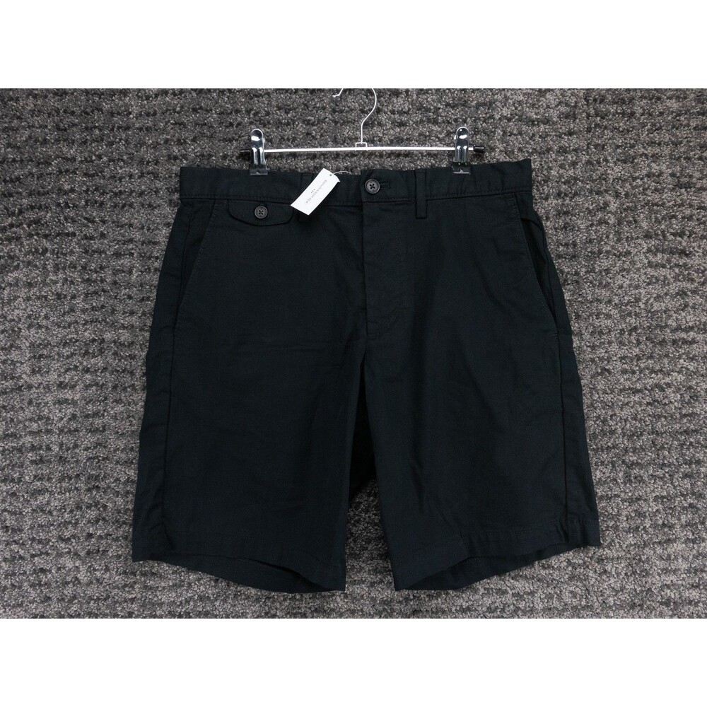 Banana Republic Shorts Mens 31 Actual 32 Black Slim Lived In Chino Stretch NWT